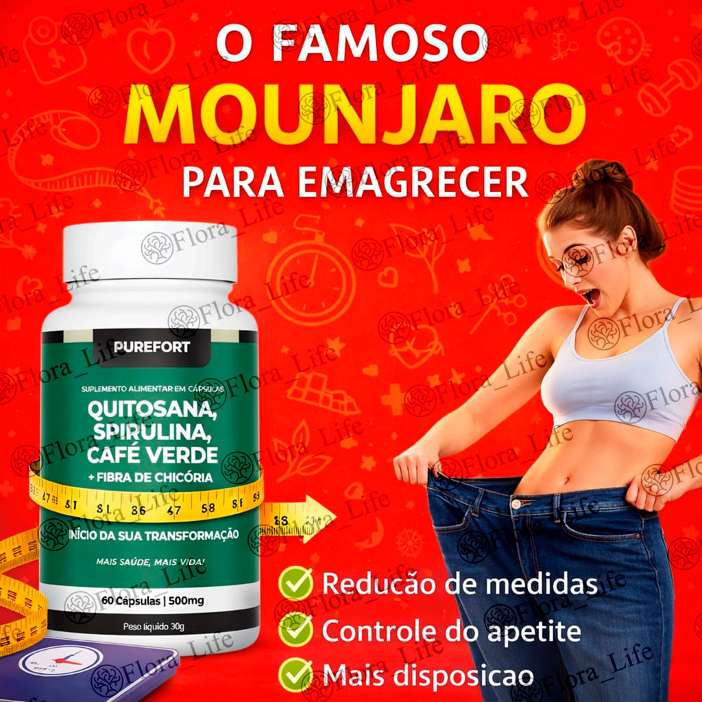 Quitosana, Spirulina, Café Verde | Suplemento natural | Original | Purefort
