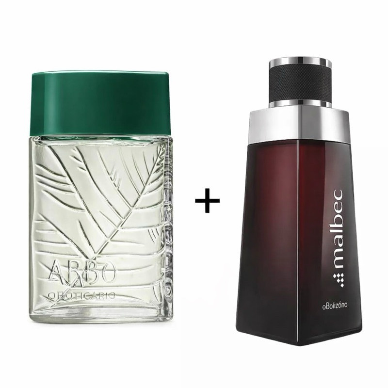 Kit 2 Perfumes Masculino Fragrância Arbo + Malbec Trad. 2x100ml Contratipo em frasco de vidro spray