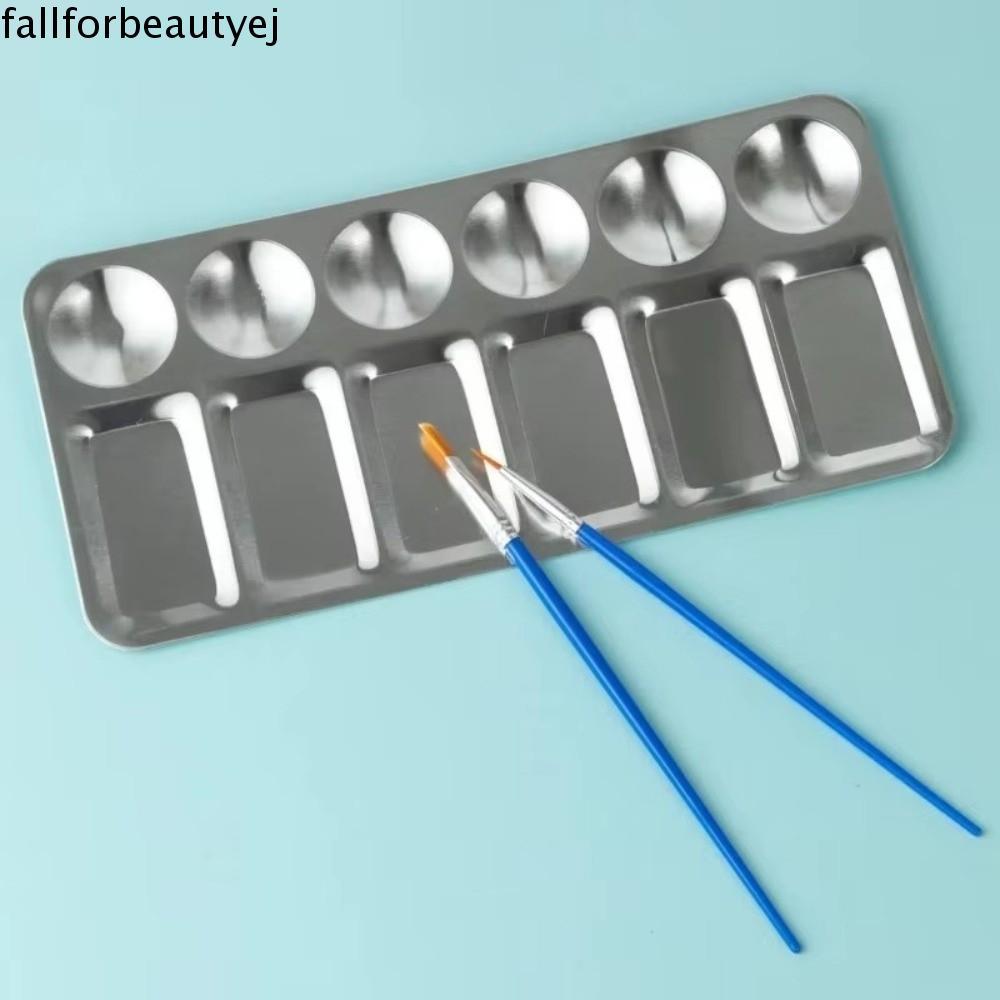 Bandeja De Pintura Em Aquarela FALLFORBEAUTYEJ , Paleta Reutilizável De Superfície Lisa , Quadrada Redonda