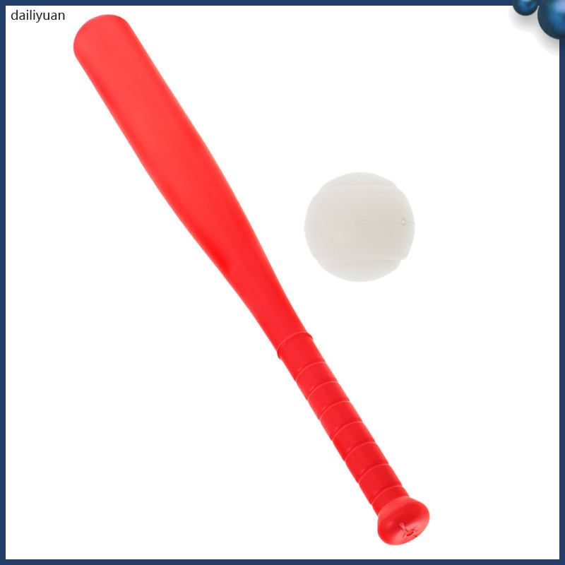 🎃 1Conjunto Bastão E Bola De Beisebol Em Plástico Vermelho Para Brincadeiras Ao Ar Livre Infantis