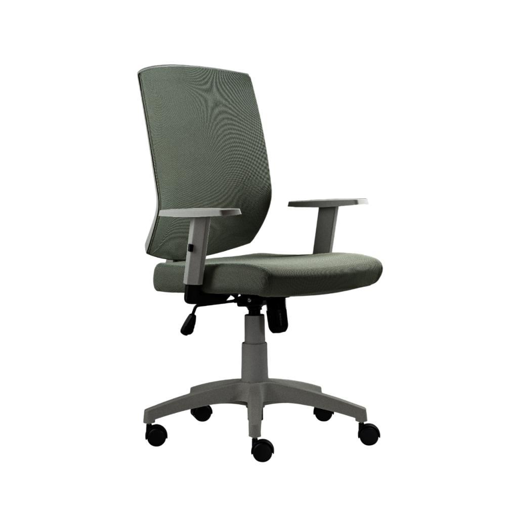 Cadeira Giratória Ergonômica Linha New Opus Monocromática cor Verde Oliva com Mecanismo Relax - Roal