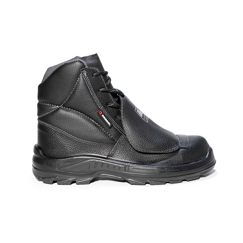 Botina de Segurança Manobreiro Titan BMMS Bracol Couro Bico Composite CA 48582