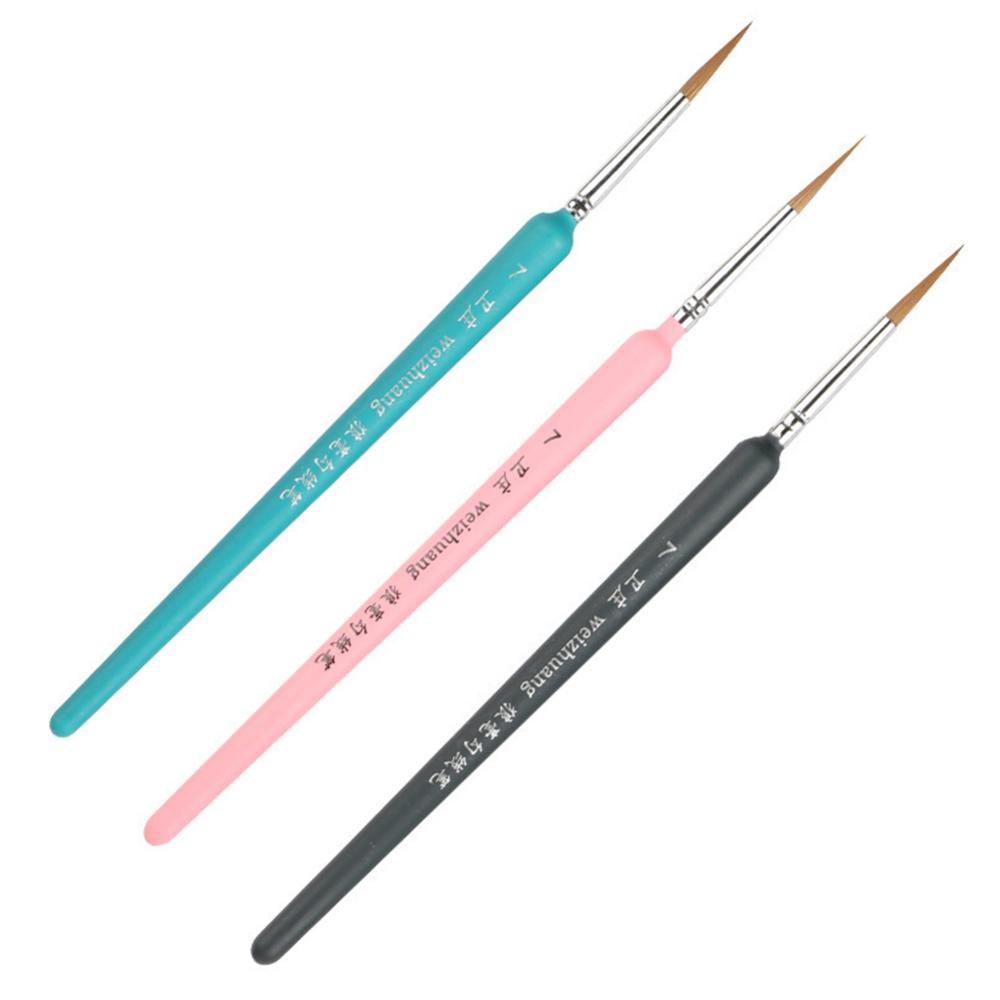 TKEY 4 Pçs/set Gancho Linha Caneta Papelaria Aquarela E Pintura A Óleo Canetas De Cabelo De Lobo Detalhe Ferramentas De 