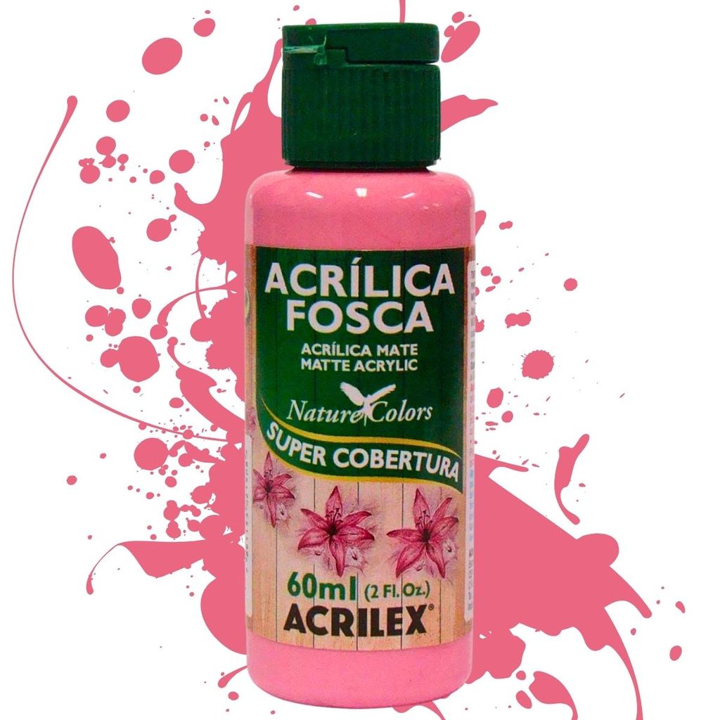 Tinta Acrílica Fosca Nature Colors 60ml - 542-rosa Escuro - Acrilex