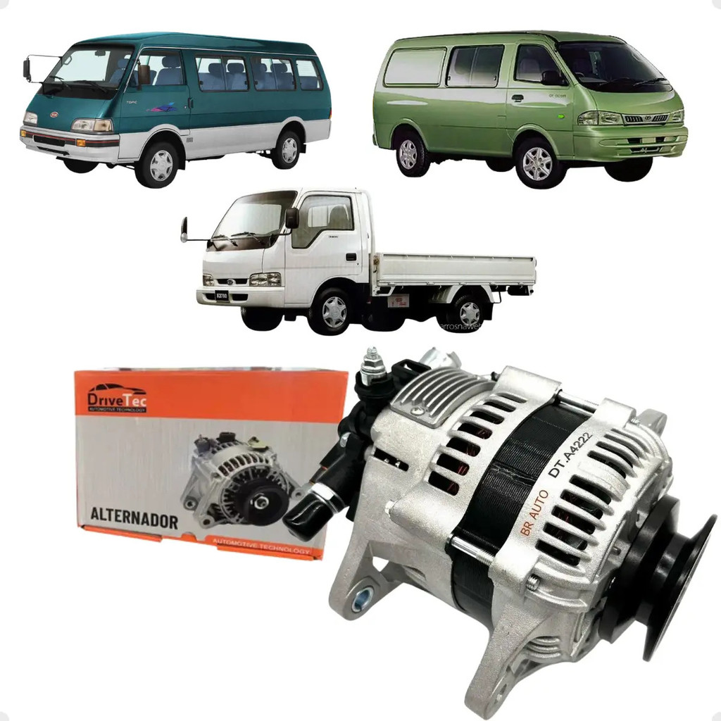 Alternador 12v 75a Topic Besta Bongo 2.7 C/ Bomba Vácuo