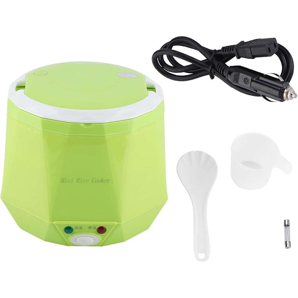   Panela de Arroz Pequena, Panela de Arroz para Carro, Panela de Arroz Elétrica Portátil e Vaporizador 24V 140W 1.6L, 18