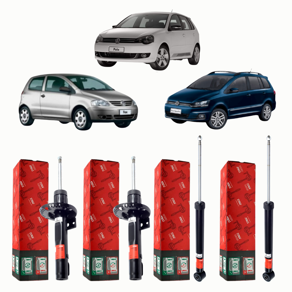 Amortecedores Dianteiro Traseiro Original Trw Polo Fox Spacefox 2002 a 2014