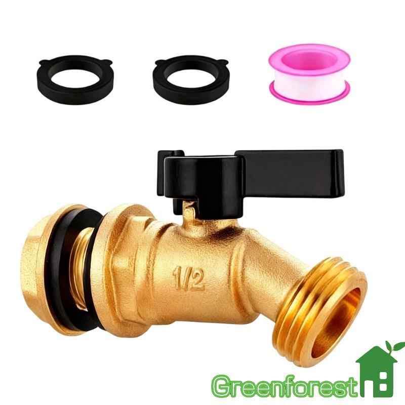 greenfor Válvulas Coleta Da Resistentes, Corpo Latão NPT 1 2 Polegadas, Design Fluxo