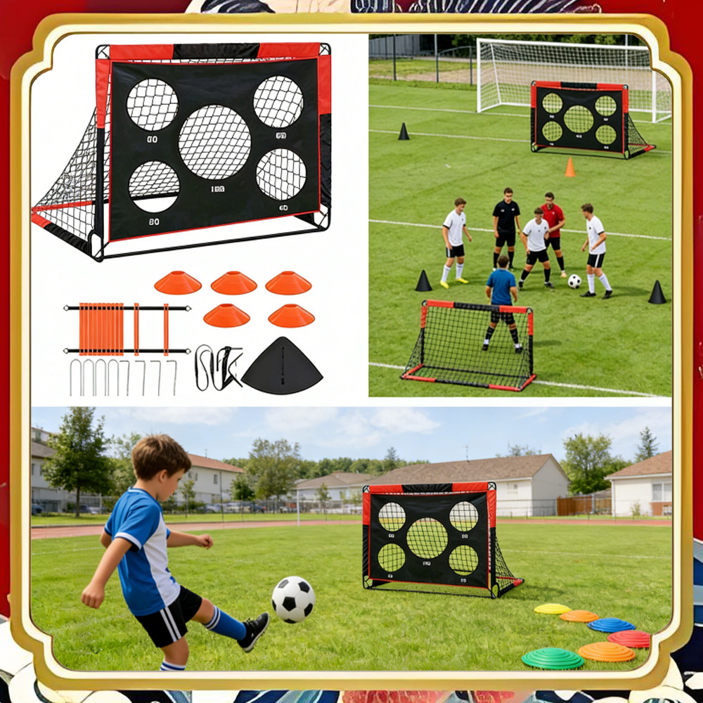 Cor preta vermelha combinando com seis furos tamanho do gol de futebol 120 x 90 x 90 cm conjunto caixa de papel