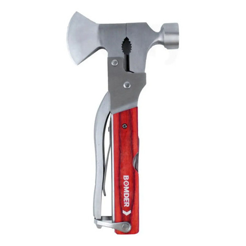 Kit Ferramentas Martelo Machadinha 11 Em 1 Aço Inox Bolsa