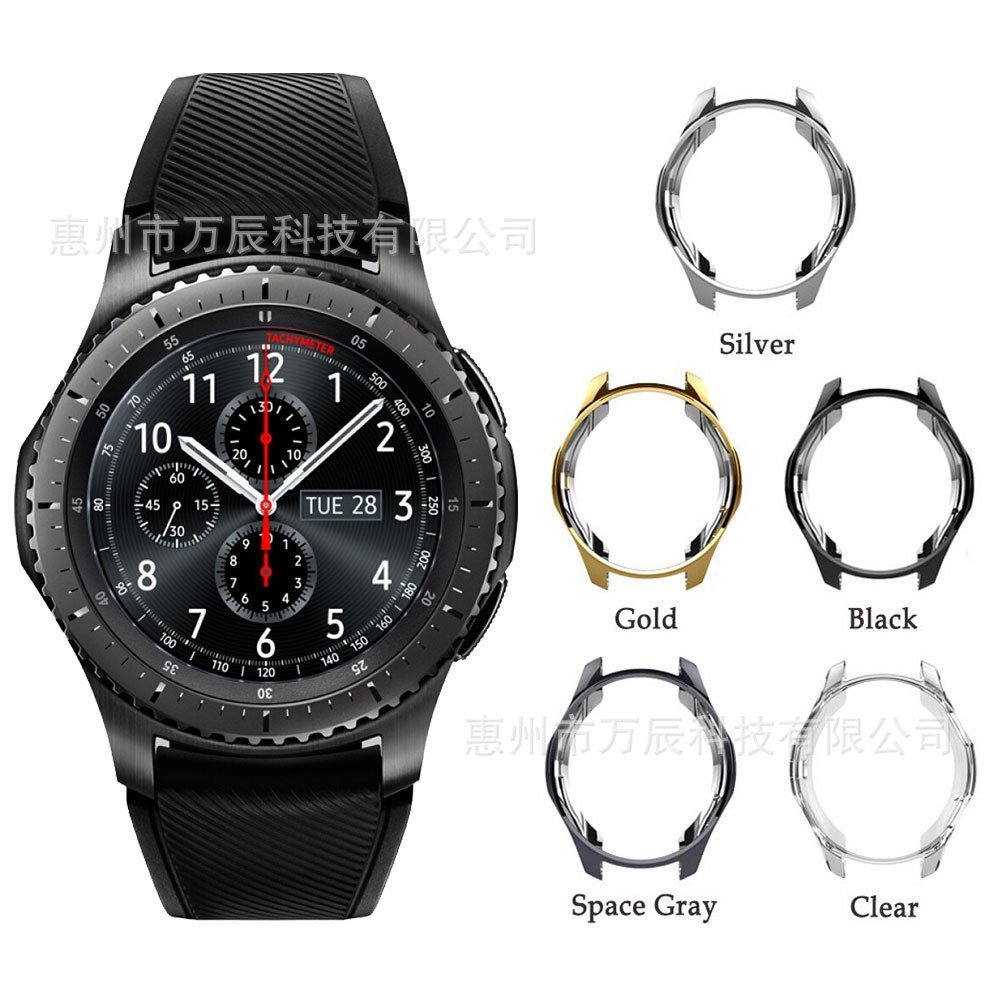 Adequado para capa protetora de relógio Samsung Gear S3 / Galaxy Watch 46/42mm, capa de TPU galvanizada.