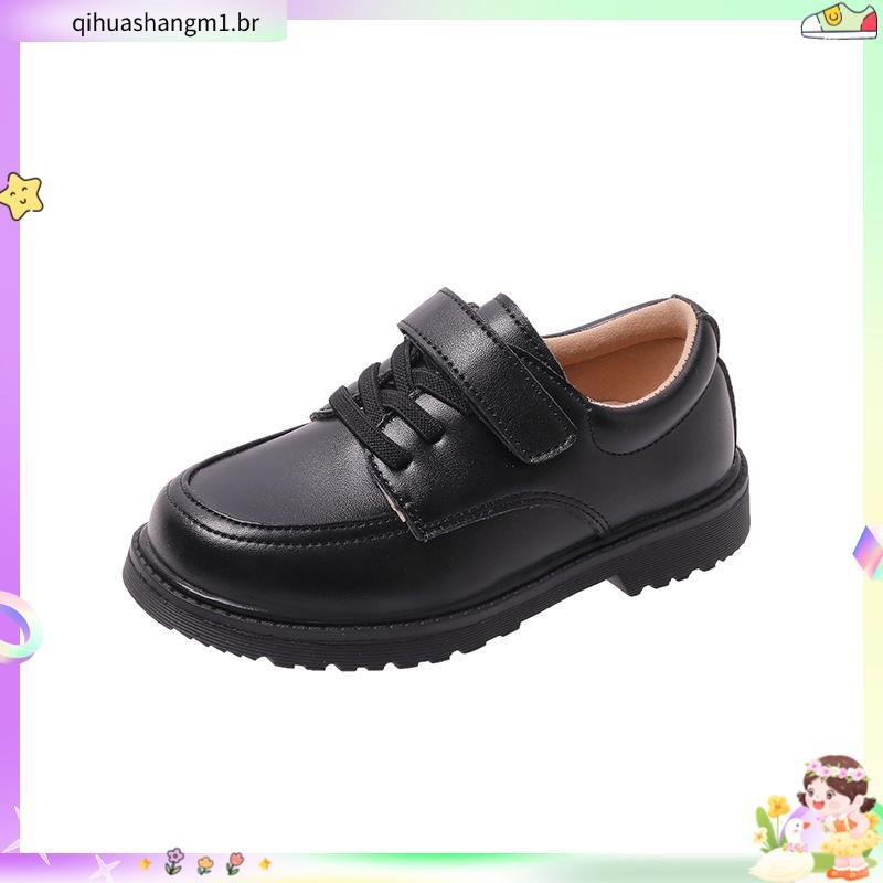 tênis infantil masculino kit tênis infantil masculino Meninos, sapatos de couro, solas macias, crianças, estilo britân