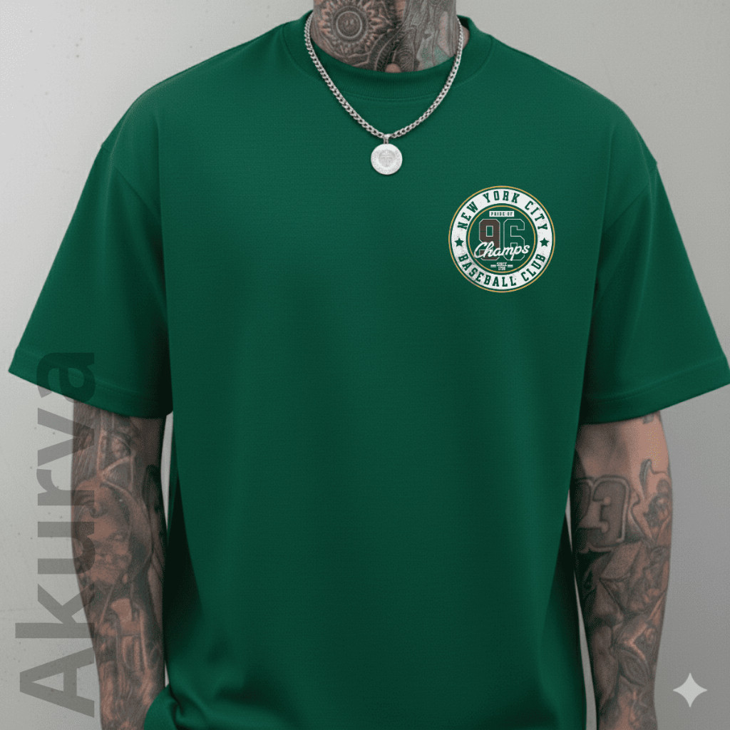 Camiseta Streetwear Camisa Baseball NY Minimalista 100% Algodão Estilo Urbano Confortável Especial