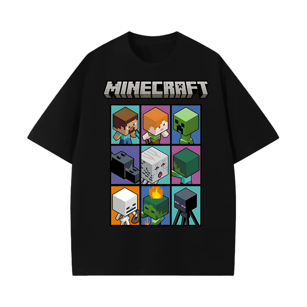 [Camiseta Premium em Algodão Puro]BOW Camiseta Desenho Jogo Animado cute Creeper Gamer