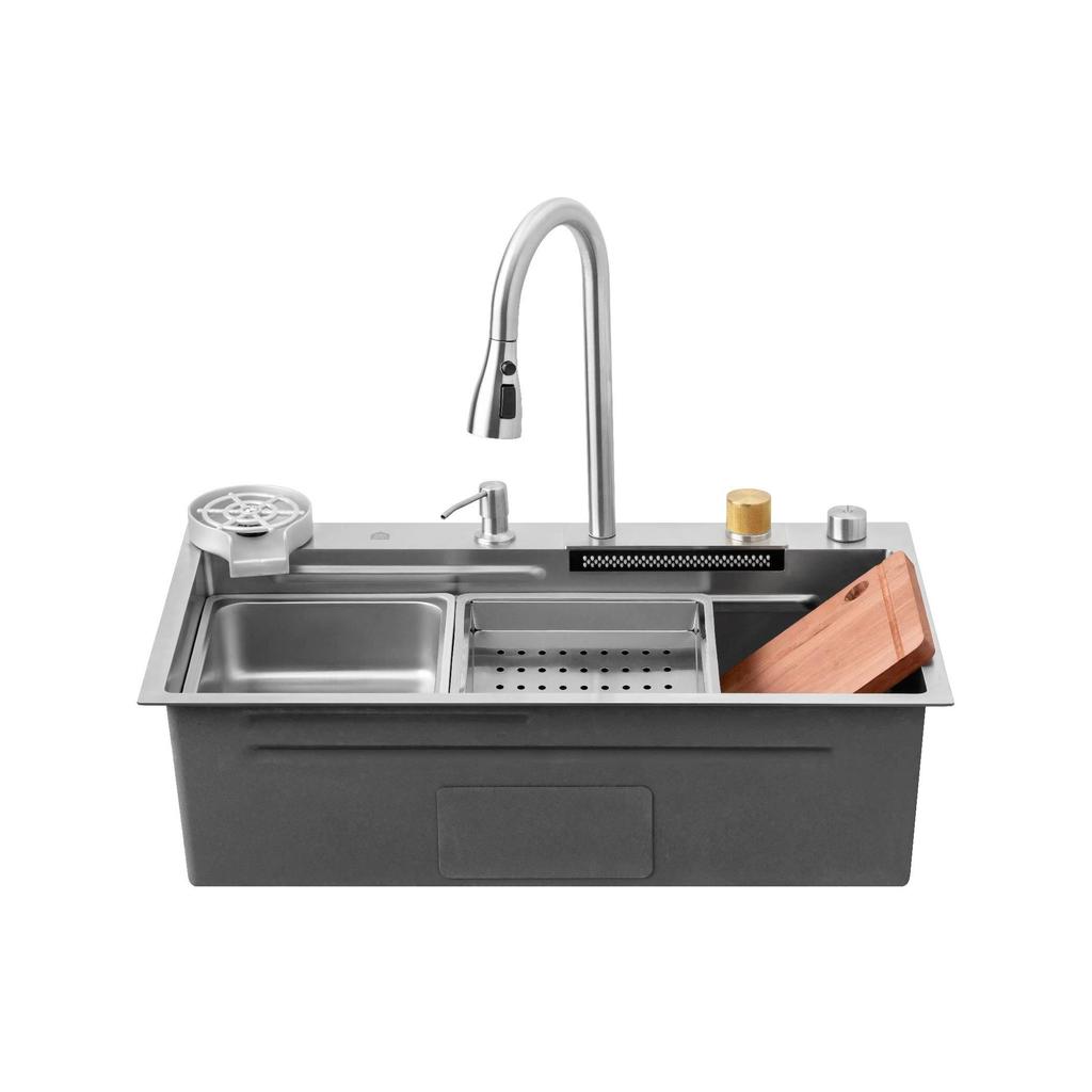 Cuba Gourmet para Cozinha com Acessórios Workstation e Torneira Maranguá Pingoo
