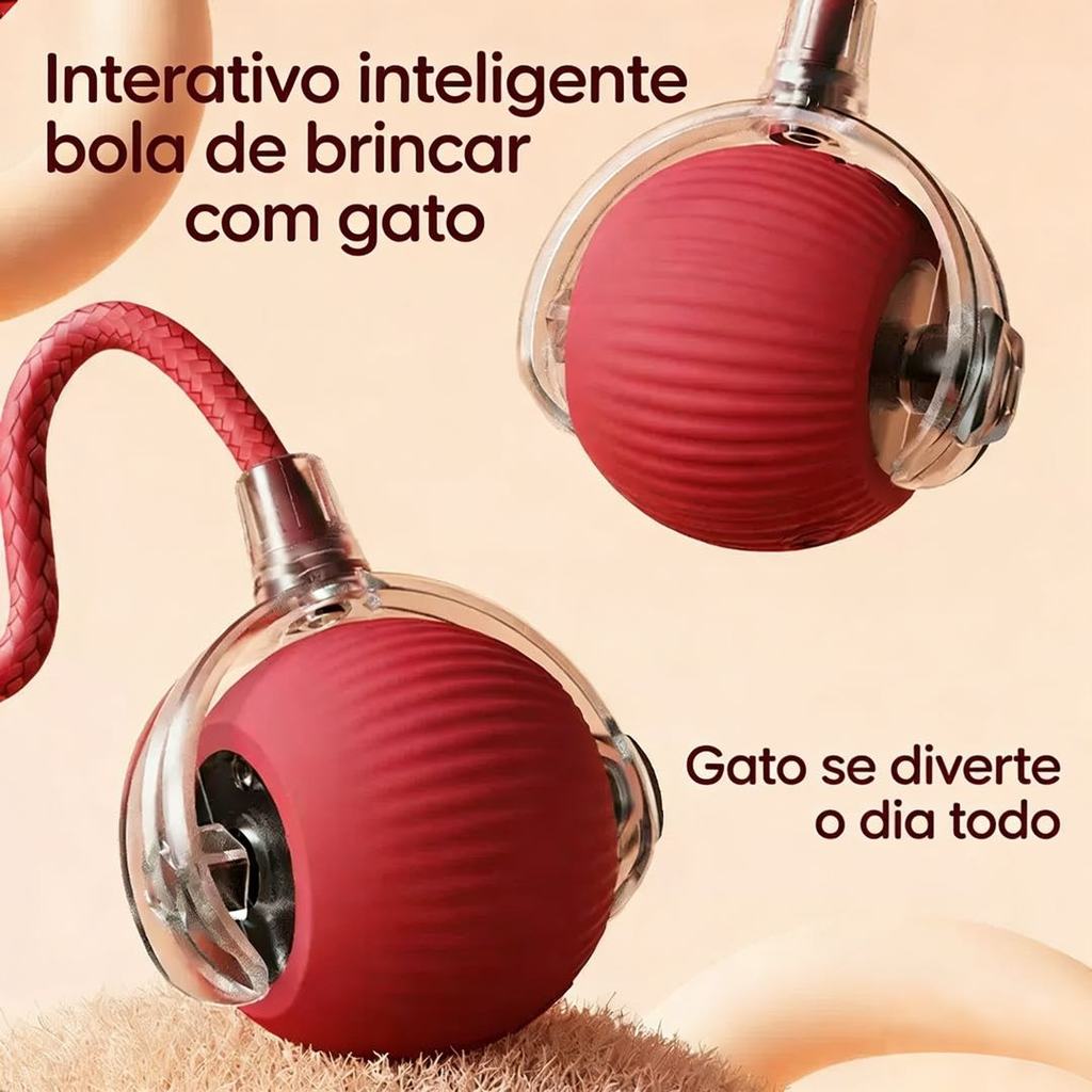 Bola Automática Para Provocação De Gatos | Brinquedo Inteligente De Auto-Jogo Cães E – Interativa Elétrica Queimar Energ