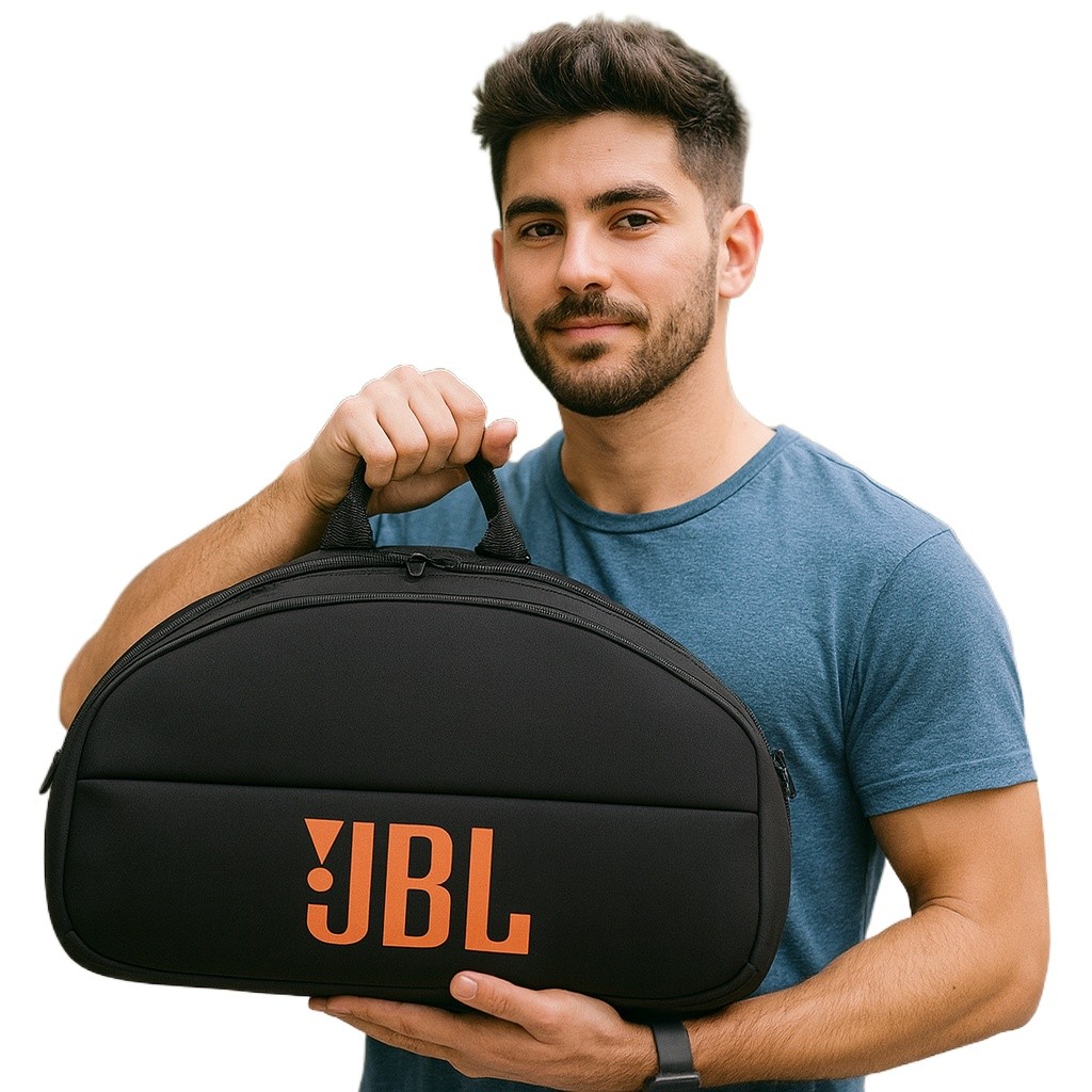 Case Bolsa P/ Caixa De Som Boombox  C/ Bolso Acessórios Alça Dupla Resistente a Água