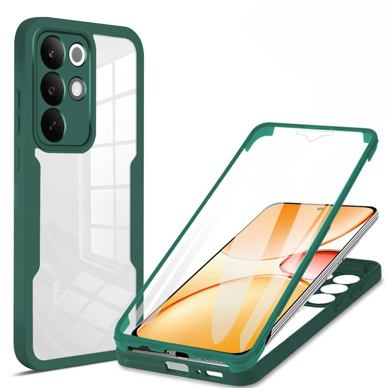 Capa Protetora De Tela Embutida De Corpo Inteiro 360 Para Realme C85 Pro Dual Layer Cove em Oferta na Shopee