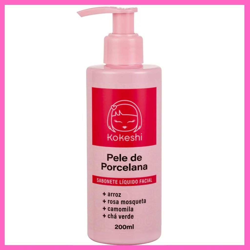 Sabonete Líquido Facial Pele de Porcelana Kokeshi 200ml em Oferta na Shopee