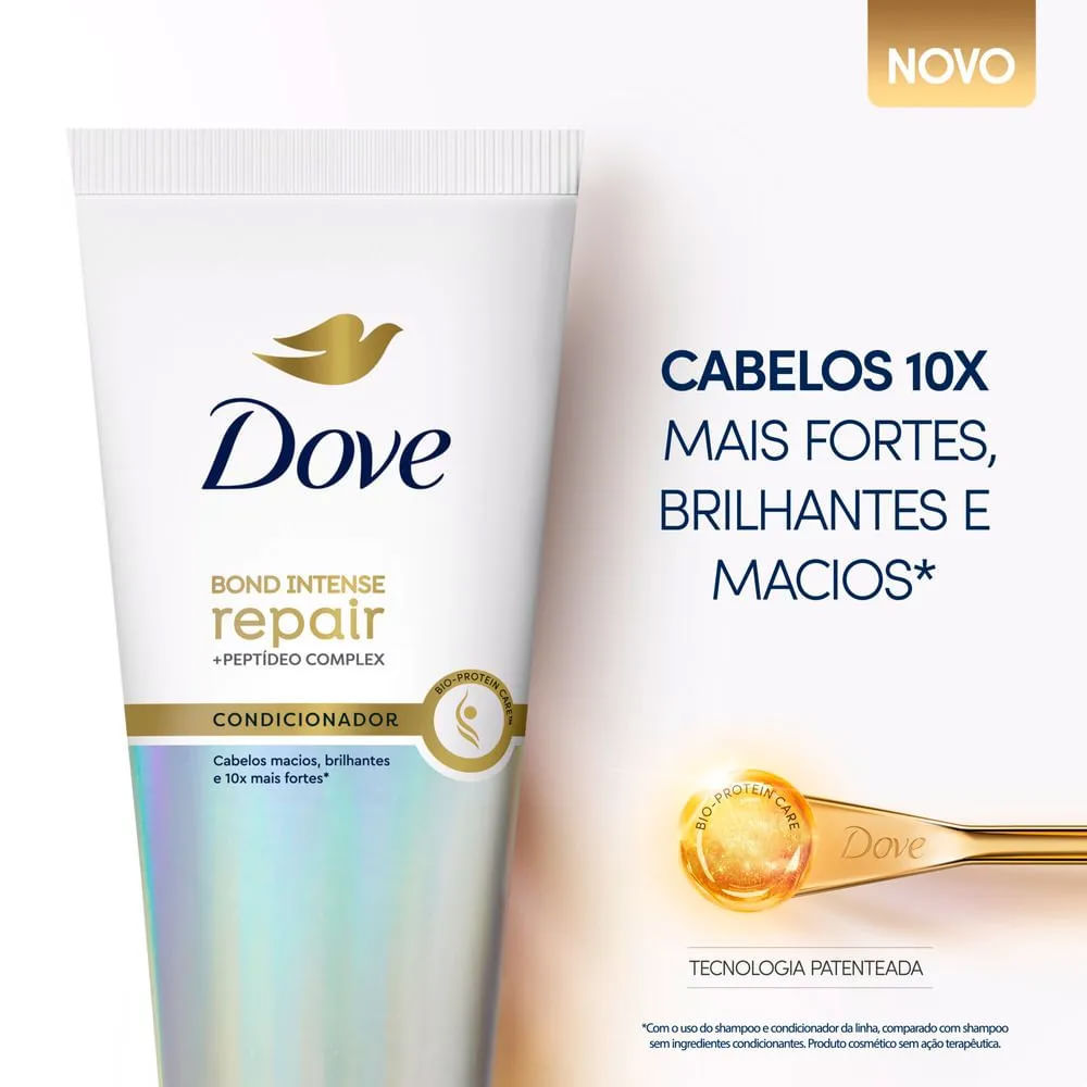 Detalhes do Kit Dove Bond Intense Repair Shampoo 350ml + Condicionador 150ml