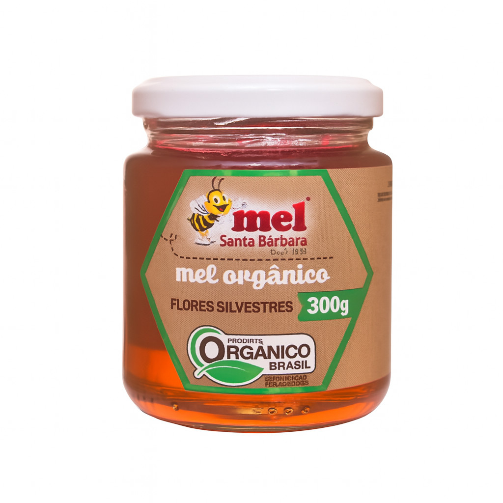 Mel Puro Silvestre Santa Bárbara 300g | Vidro, 100% Natural e Artesanal em Oferta na Shopee