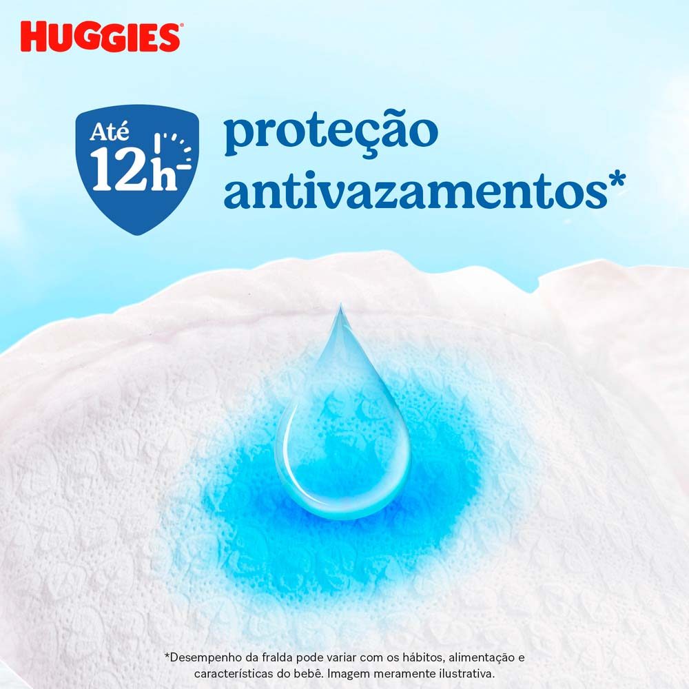 Detalhes do Fralda Huggies Rápida Absorção Tamanho XXG Pacote Mega 32 Unidades Descartáveis