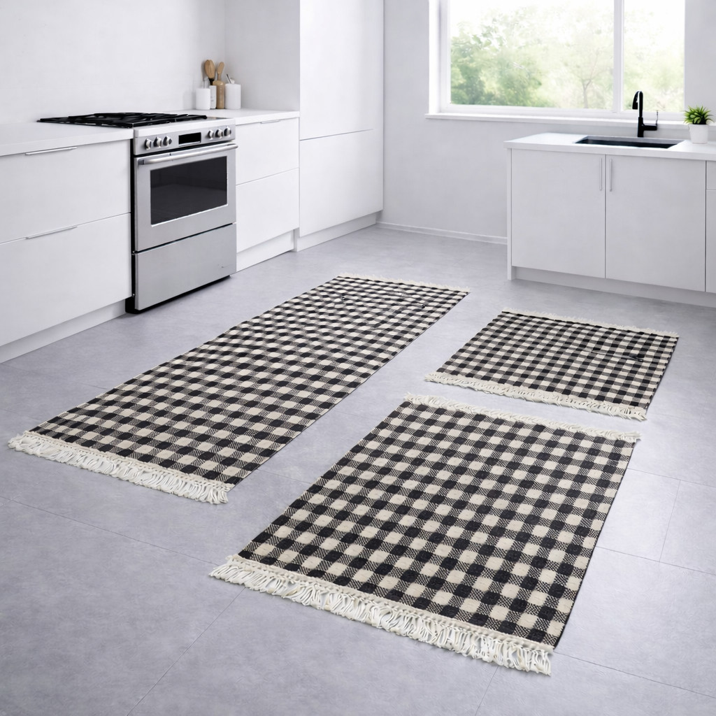 Jogo de Cozinha Dama  3 peças 100% Algodão em Oferta na Shopee