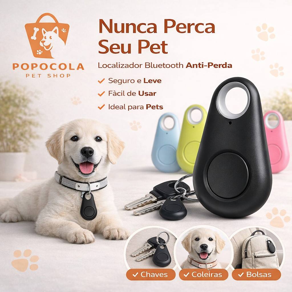 Rastreador GPS Mini Anti-Perda Chaveiro Bluetooth para Mala Bolsa Pet Localizador Portátil