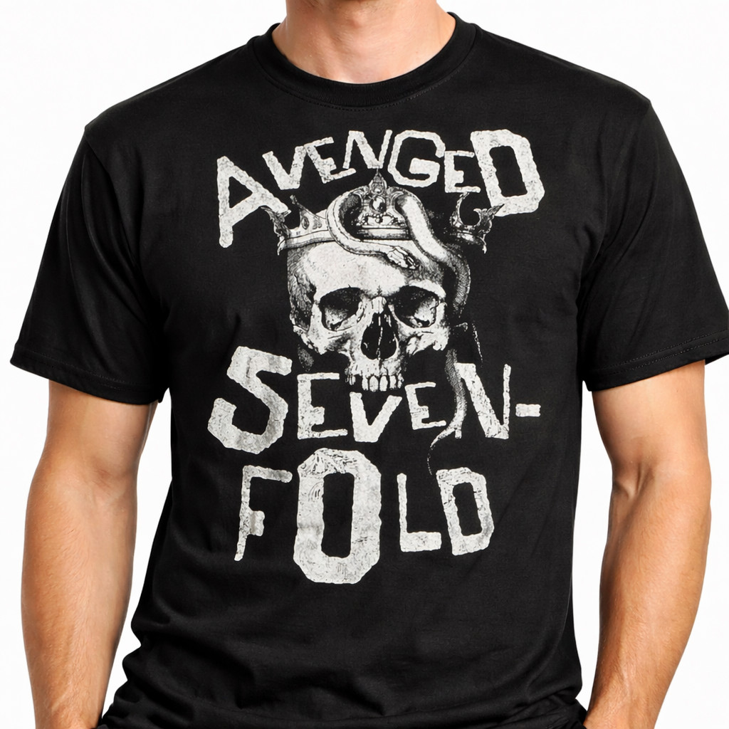 Camiseta Avenged Sevenfold Skull – Estampa Rock Pesado | Red Rock | 100% Algodão