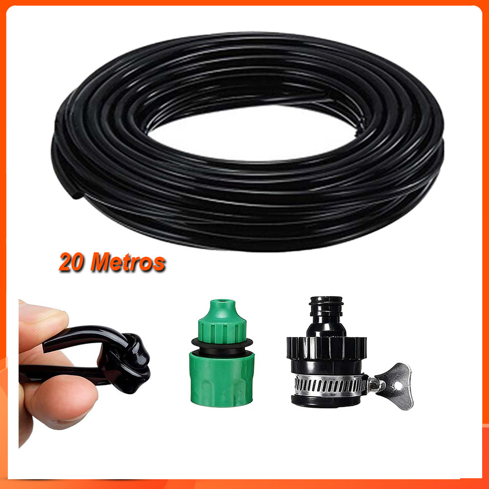 20 metros Mangueira de irrigação por gotejamento micro tubo de PVC para gramado de jardim sistemas de irrigação por