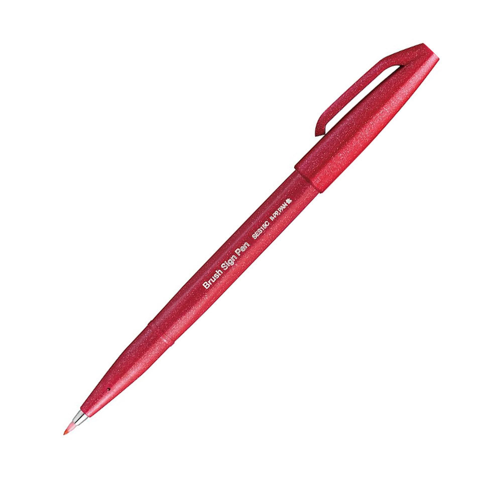 Caneta hidrográfica Brush Sign Pen Vermelha Pentel