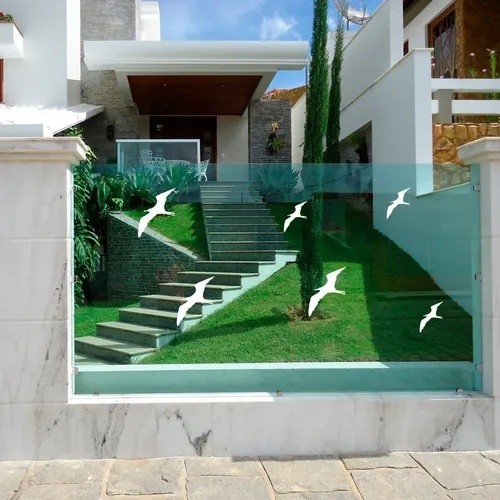 Adesivo Pássaros Para Janelas, Vidros Uso Externo KIT 12 ADESIVO PASSARINHO 16 x11