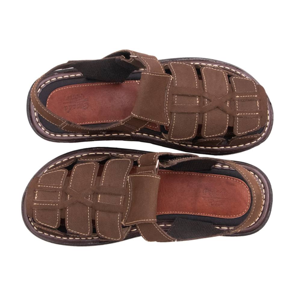 Kit 2 Sandalias Masculina em Couro