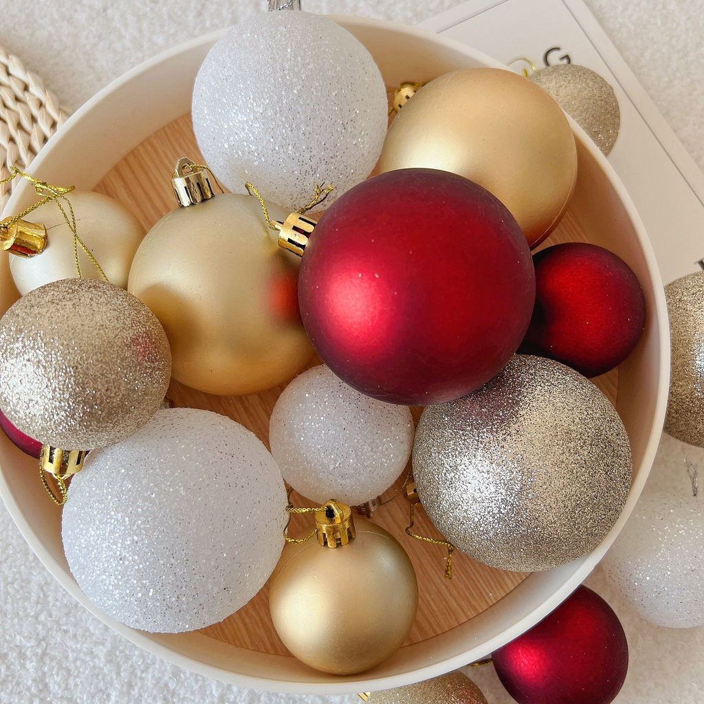 Decorações de natal bolas coloridas 7cm bolas de pérola decoração de janela bolas penduradas decoração de árvore de nata