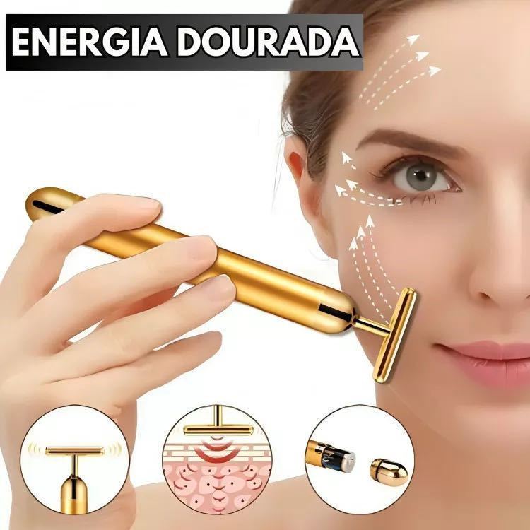 Massageadores Faciais Elétricos – Vibração Suave/ Anti Olheiras/ Efeito Lifting e Portátil