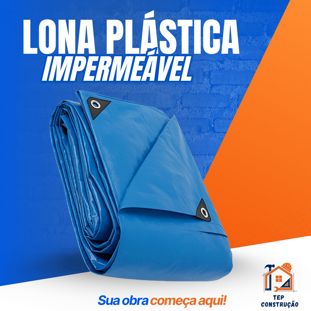 Lona Plastica Impermeavel Carreteiro Reforçada Encerado Azul 2x2 3x2 3x3 4x3 4x4