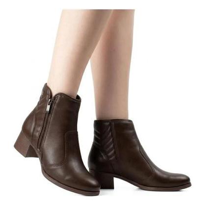 Bota Dakota Feminina Coturno Plataforma Salto Bloco Palmilha Conforto D2453