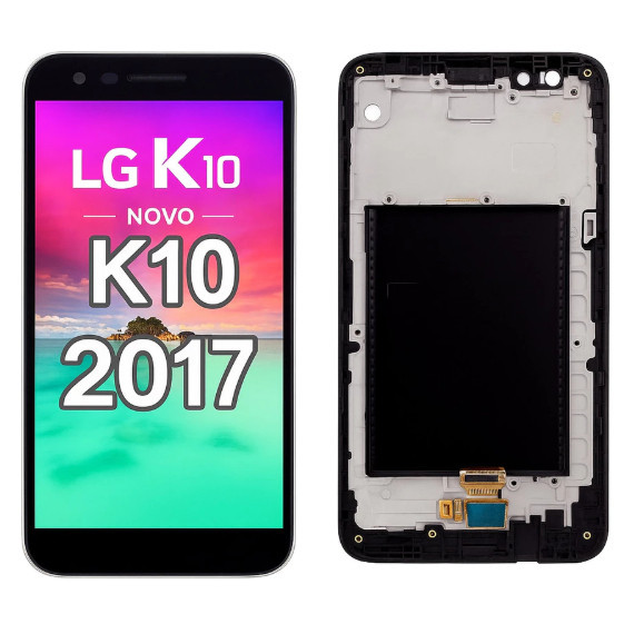 Tela Frontal Touch Display Lg K10 2017 M250 Com Aro