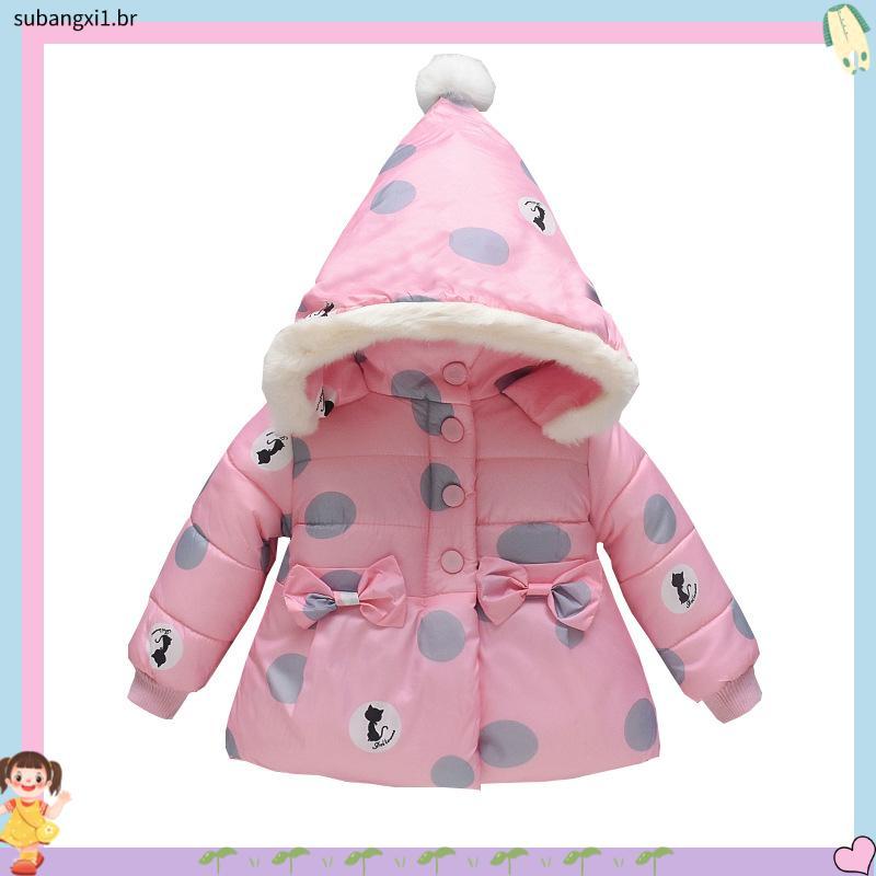 2012 inverno nova menina moda doce polka dot gatinho de mangas compridas chapéu bola de pele bowknot bolso jaqueta casa
