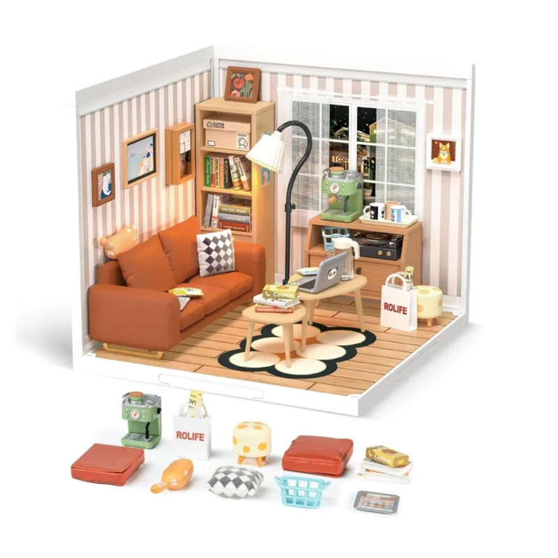 Robotime Rolife Super Store Series, Quebra-Cabeça 3D de Plástico, Kit de Casa de Bonecas em Miniatura DIY, Conjuntos de 