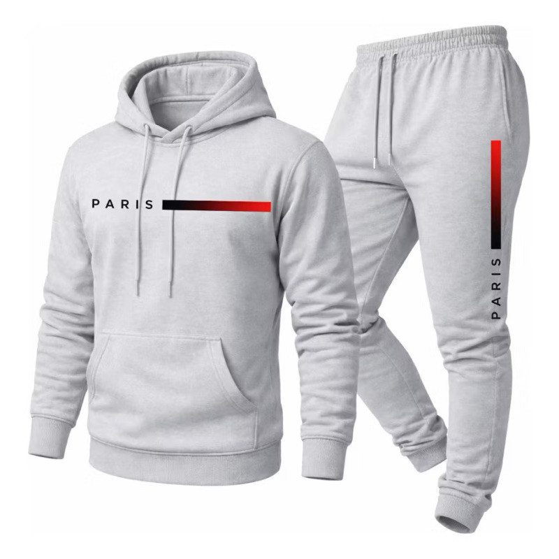 Conjunto Moletom Masculino inverno Premium Canguru+Calça Diversas Cores Estiloso Confortável Streetwear Paris