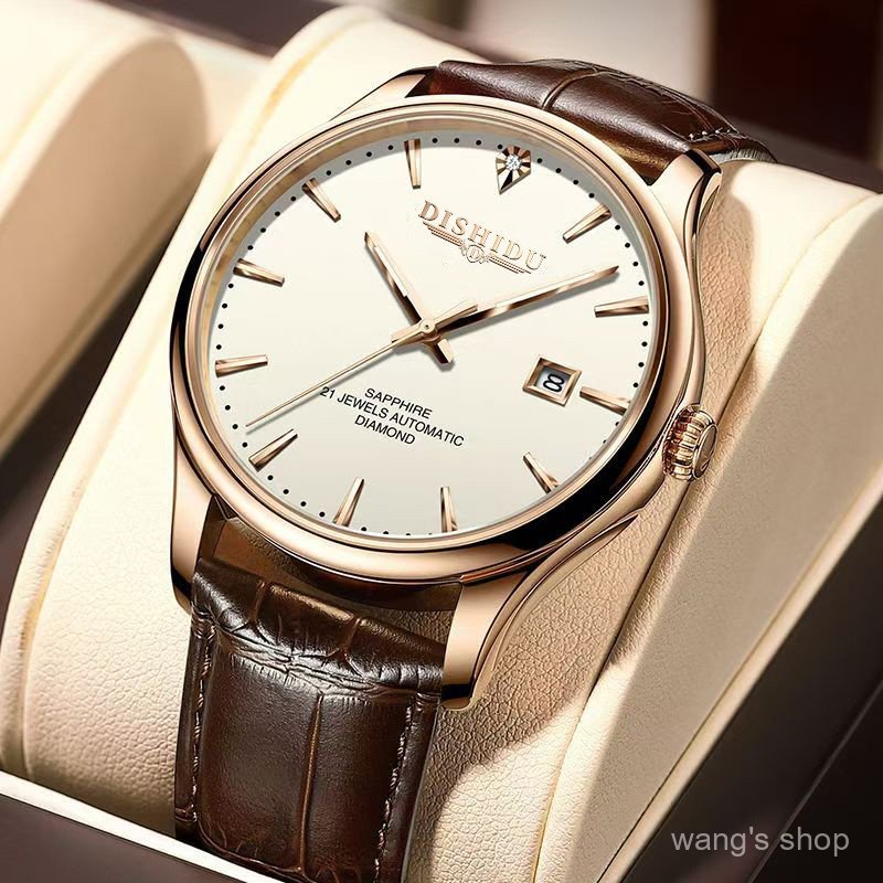 Relógio masculino à prova d'água, relógio masculino simples e luminoso, relógio mecânico não automático, relógio de puls