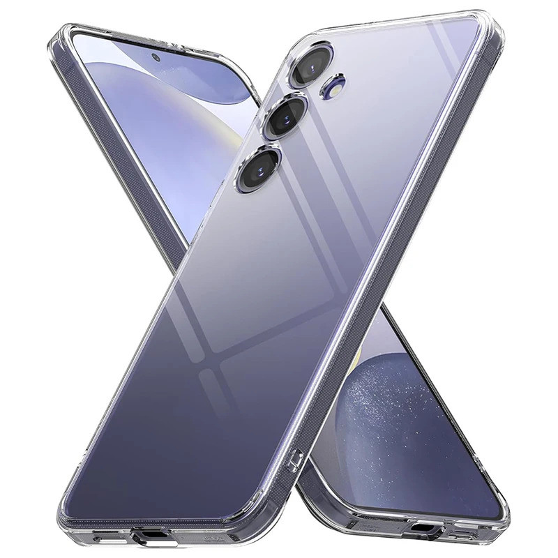 Capa TPU cristal fina transparente protetora para Samsung S21 S22 S23 S24 S25 S26 Plus Ultra FE