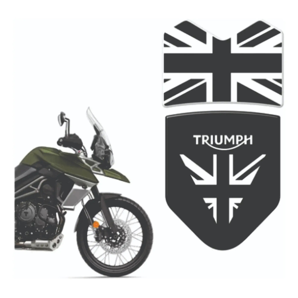 Adesivo Protetor Do Tanque Triumph Tiger 800 Preto Resinado