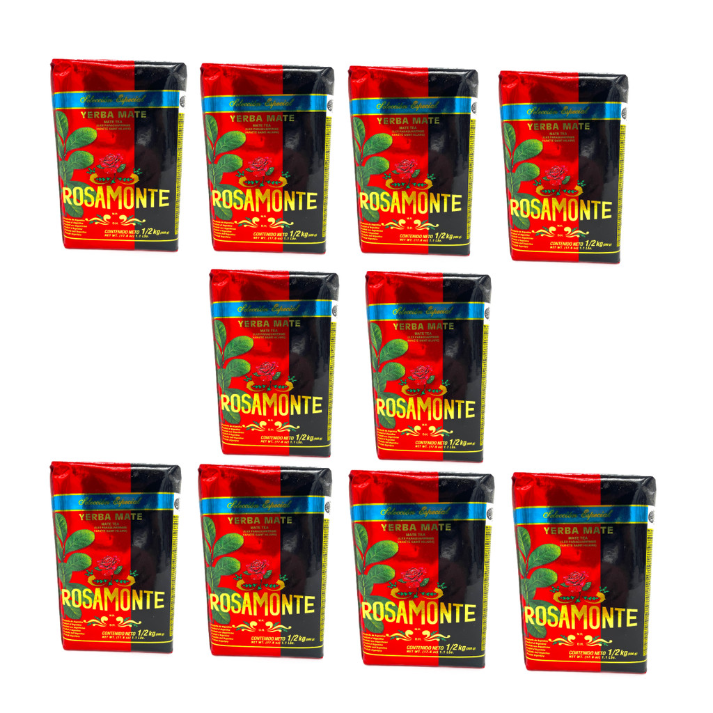 Kit 10 Erva Mate Argentina Rosamonte Especial 500g