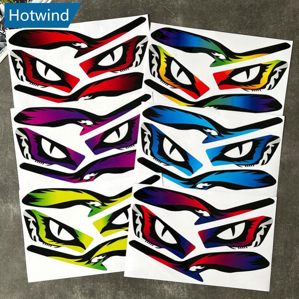 HW 4 Pçs/Set Farol Da Motocicleta Olho Decalque Adesivo Película De Luz Envoltório Protetor Para Honda ADV160 Modificaçã