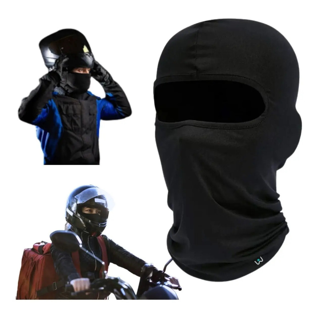 Balaclava Gorro Ninja Motoqueiro Proteção Total Rosto UV50+ Térmica Airsoft Paintball Máscara