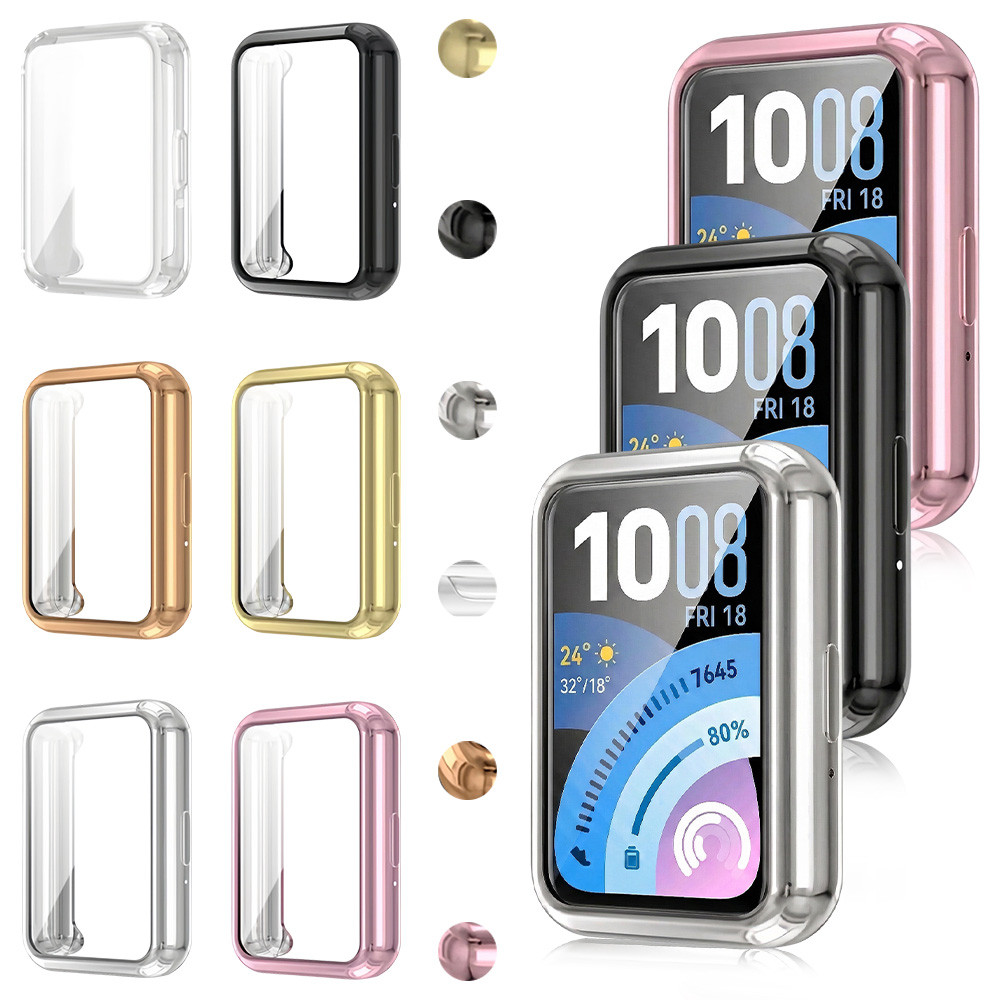 Capa Macia De TPU/Vidro Temperado Para PC Smartwatch Huawei Band 11 Pro Anti Gores Protetora De Tela Acessórios Pára-Cho