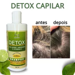 Shampoo Detox Capilar Antiqueda e Crescimento - Recarga Natural Pureza e Limpeza Encantadora