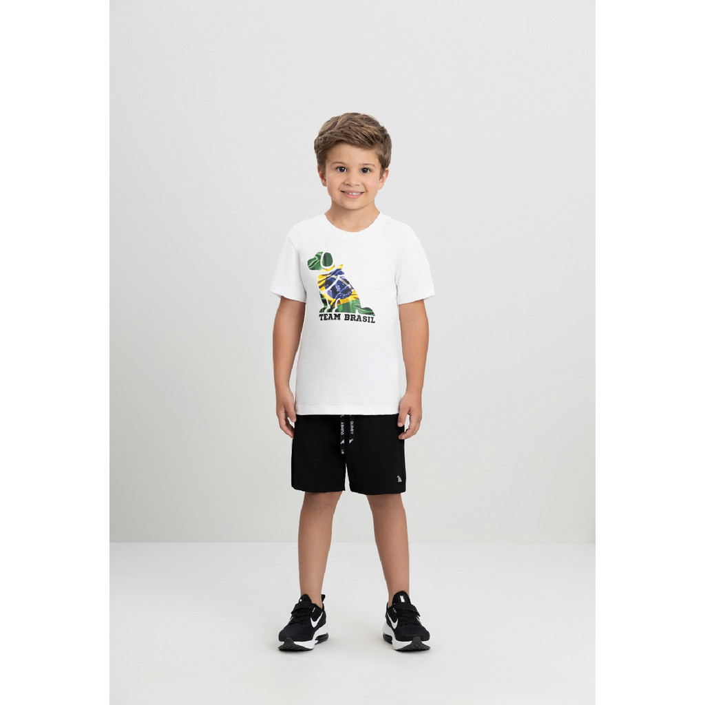 Camiseta Infantil Masculina em Meia Malha Team Brasil